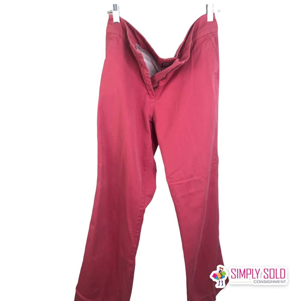 Vineyard Vines By Shep & Ian Women's Pants Red Cotton Preppy Flat Front Sz 10‎